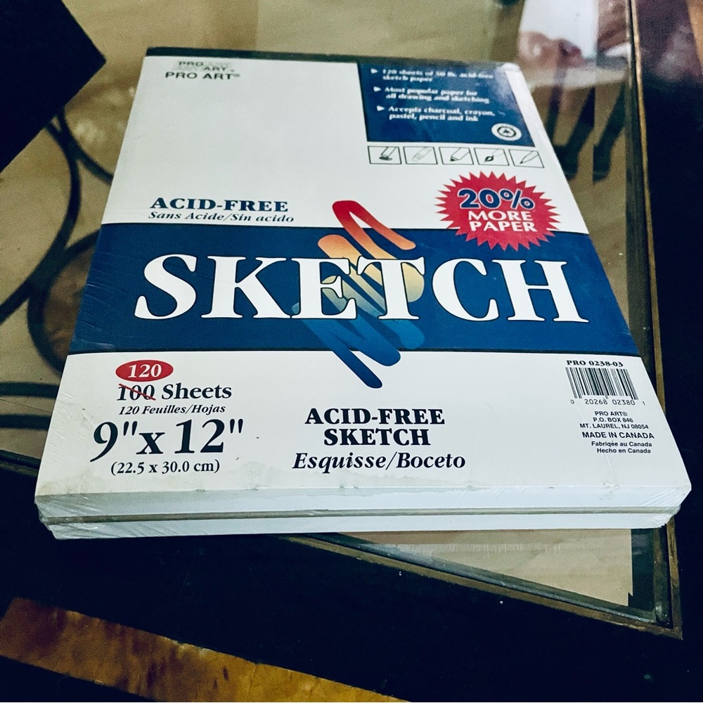 Pro Art Acid free sketch pads, 240 9x12 sheets